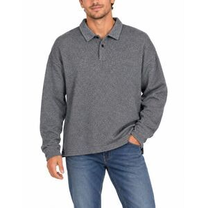 Vintage Chaps Ralph Lauren Mens Knit Henley Sweater 90s Marled Cotton